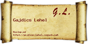 Gajdics Lehel névjegykártya